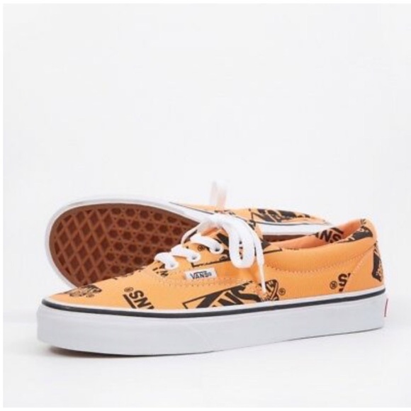 Vans Shoes - Vans Era Logo Tangerine & Black Skates Shoes